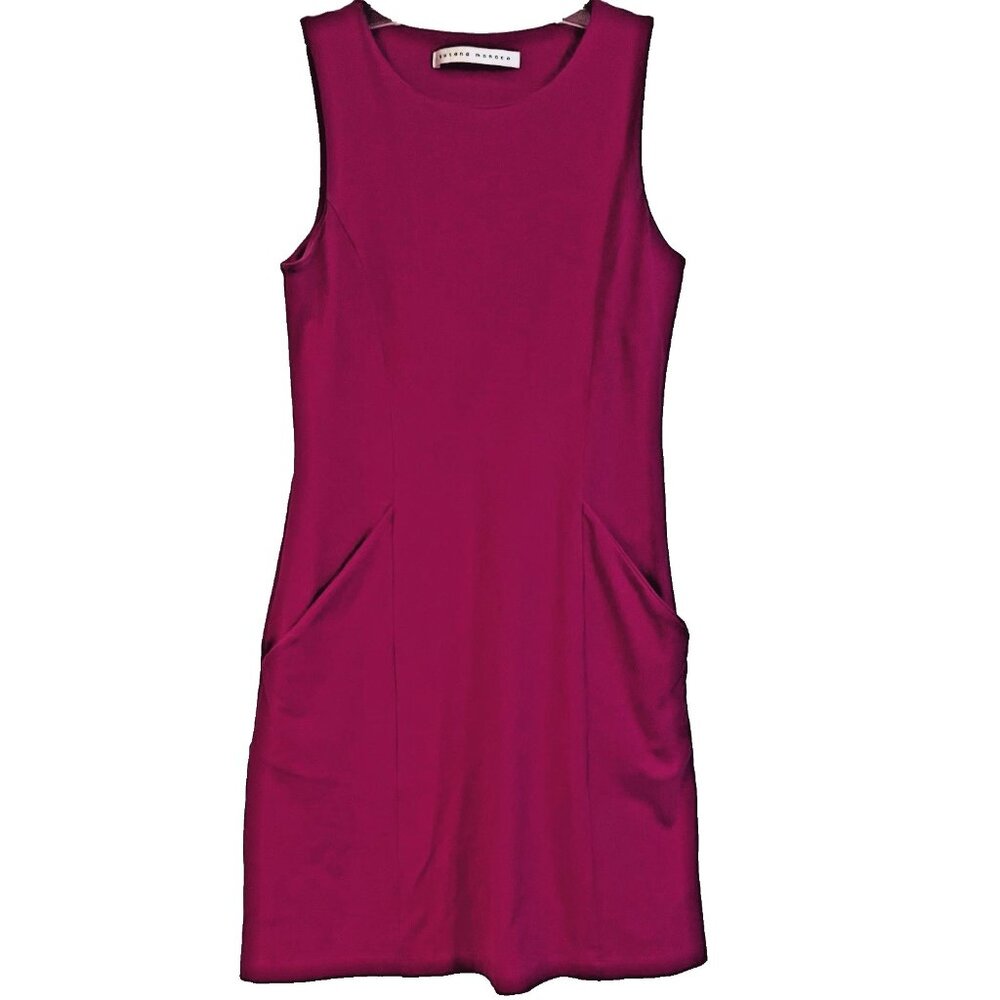 SUSANA MONACO Pink sleeveless Pockets Slim Sheath Dress Sz XS